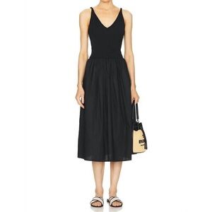 Rails Franca Jersey Sleeveless Midi Dress Black Size L NWT